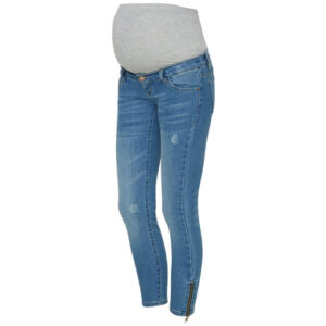 mama licious Umstandsjeans 7/8 MLRIGA Light Blue Denim