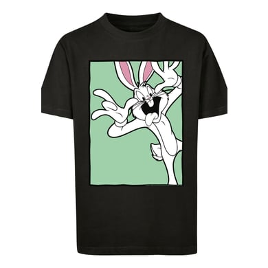 F4NT4STIC T-Shirt Looney Tunes Bugs Bunny Funny Face schwarz