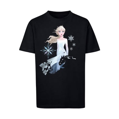 F4NT4STIC T-Shirt Disney Frozen 2 Elsa Nokk Wassergeist Pferd Silhouette schwarz