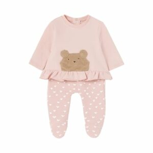 Mayoral Baby Set aus Pullover und Hose rosa/weiß