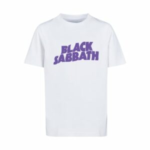 F4NT4STIC T-Shirt Black Sabbath Heavy Metal Band Wavy Logo Black weiß