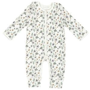 Alvi® Pyjama Petit Fleurs grün/weiß