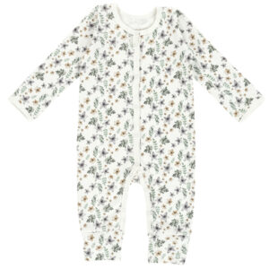 Alvi® Pyjama Petit Fleurs grün/weiß