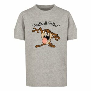 F4NT4STIC T-Shirt Looney Tunes Taz That's All Folks heather grey