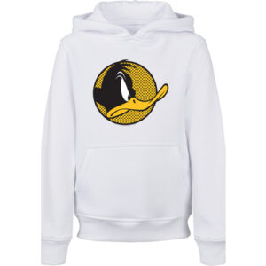 F4NT4STIC Hoodie Looney Tunes Daffy Duck Dotted Cartoon Logo weiß