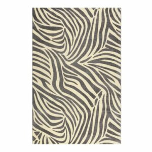 Wecon home Kurzflorteppich Zebra grau/creme
