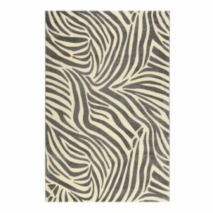 Wecon home Kurzflorteppich Zebra grau/creme