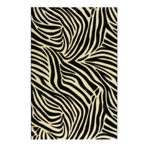 Wecon home Kurzflorteppich Zebra schwarz/creme