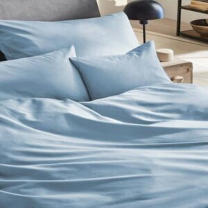 Giancasa Luxus Satin Bettwäsche Uni 255001-345 rauchblau