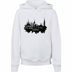 F4NT4STIC Hoodie Cities Collection - Hamburg skyline weiß