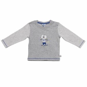 SALT AND PEPPER Baby Glück Boys Longsleeve Tiger grey melange