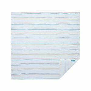 hibboux® Tagesdecken Musselin 120x120 Stripe Multicolor