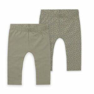 LITTLE Leggings Savannah 2er-Pack olive/hearts