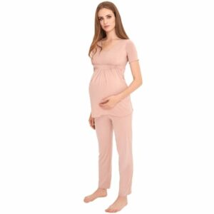 Cool Mama Umstands- und Still-Pyjama 2 in 1 rosa
