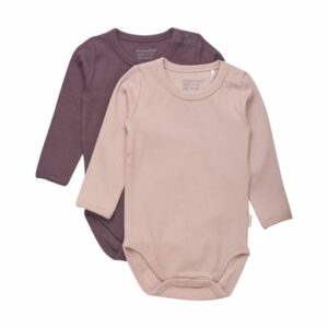 Minymo Langarmbody 2er Pack Misty Rose