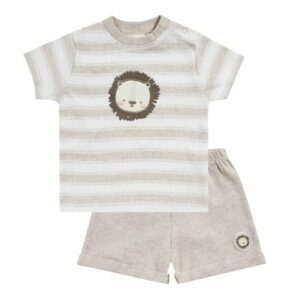 JACKY T-Shirt +Shorts LITTL LION ringel/beige-melange