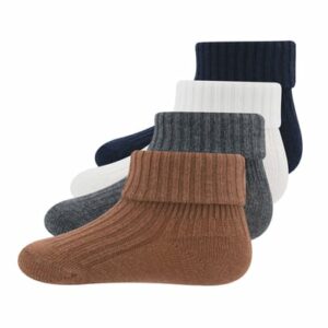 Ewers Socken 4er Pack toffee/anthrazit melange/weiß/marine