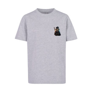F4NT4STIC T-Shirt Wizard Cat UNISEX TEE heather grey
