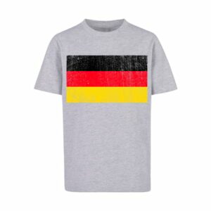 F4NT4STIC T-Shirt Germany Deutschland Flagge distressed heather grey