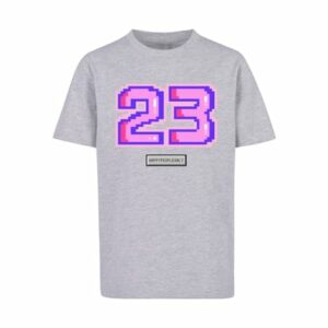 F4NT4STIC T-Shirt Pixel 23 pink heather grey