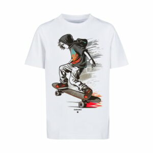 F4NT4STIC T-Shirt Skateboarder weiß