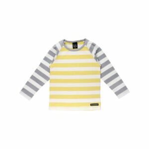 Villervalla Shirt Langarm Stripes Fossil/Lemon gelb