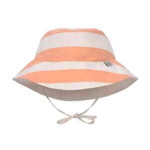 LÄSSIG UV-Sonnenhut Block Stripes weiß rosa orange