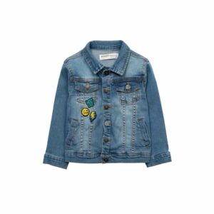 MINOTI Jeansjacke mit Aufnähern Denim-Hellblau