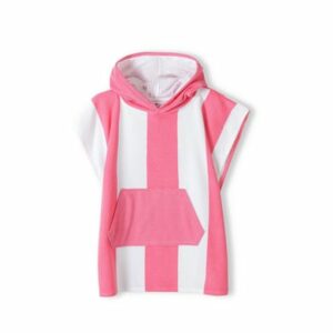 MINOTI Badeponcho Rosa/Weiß