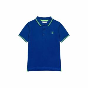 MINOTI Poloshirt mit Kontrastelementen Blau