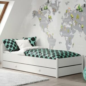 Kids Collective Kinderbett Jugendbett 90x200 mit Schublade & Lattenrost weiß