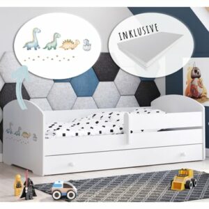 Kids Collective Kinderbett 70x140 / 80x160 cm mit Matratze und Schublade