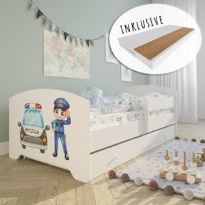 Kids Collective Kinderbett 70x140 / 80x160 cm mit Matratze und Schublade