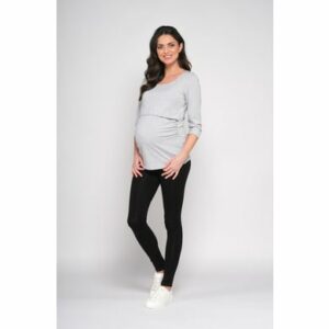 Cool Mama Umstands- & Stillbluse 3/4 Ärmel 2 in 1 GRAU