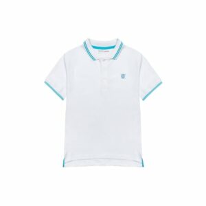 MINOTI Poloshirt mit Kontrastelementen Weiß