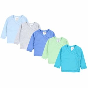 TupTam Baby Jungen Langarm Wickelshirt 5er Set türkis/grün