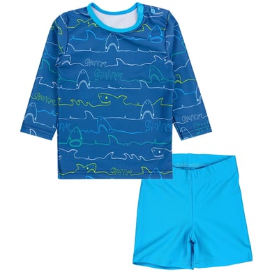 Aquarti Baby Jungen Bade-Set Zweiteiliger Badeanzug T-Shirt Hose denim
