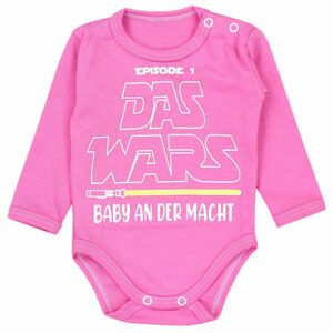 TupTam Baby Langarmbody mit Spruch Print Aufdruck Witzig pink