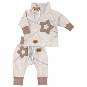 Baby Sweets 2tlg Set Shirt + Hose Patchwork Sterne beige braun