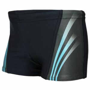 Aquarti Jungen Schwimmhose Kontrastfarbige Einsätze schwarz/blau