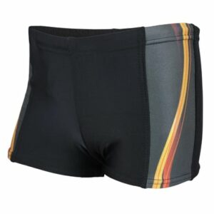 Aquarti Jungen Schwimmhose Kontrastfarbige Einsätze orange/schwarz