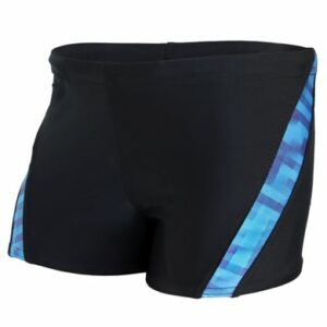 Aquarti Jungen Schwimmhose Kontrastfarbige Einsätze blau