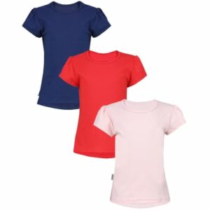 TupTam Baby Mädchen Sommer Kurzarm Shirt 3er Pack rosa/blau