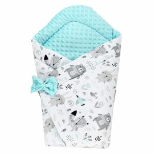 TupTam Baby Winter Einschlagdecke Warm Wattiert Minky mint