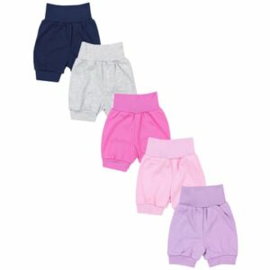 TupTam Baby Mädchen Sommershorts 5er Set grau/pink