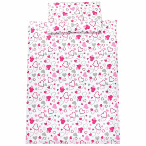 TupTam Kinder Bettwäsche Set 2-tlg rosa/weiß