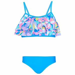 Aquarti Mädchen Bikini Set Zweiteilig Bikinislip Bustier blau/gelb