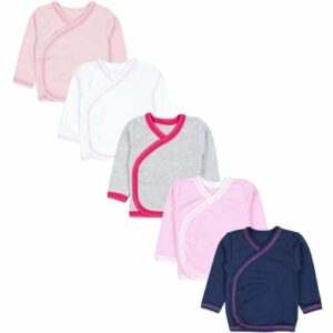 TupTam Baby Langarm Wickelshirt 5er Set dunkelblau