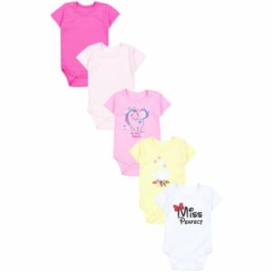 TupTam Mädchen Baby Body Kurzarm 5er Pack rosa-kombi