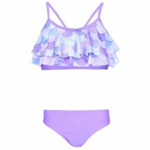 Aquarti Mädchen Bikini Set Zweiteilig Bikinislip Bustier lila